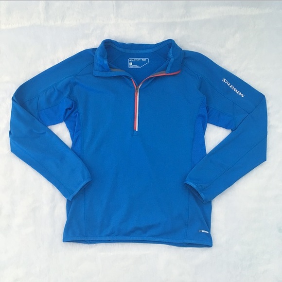 Salomon Tops - Like New Salomon Blue Acti Therm Top
